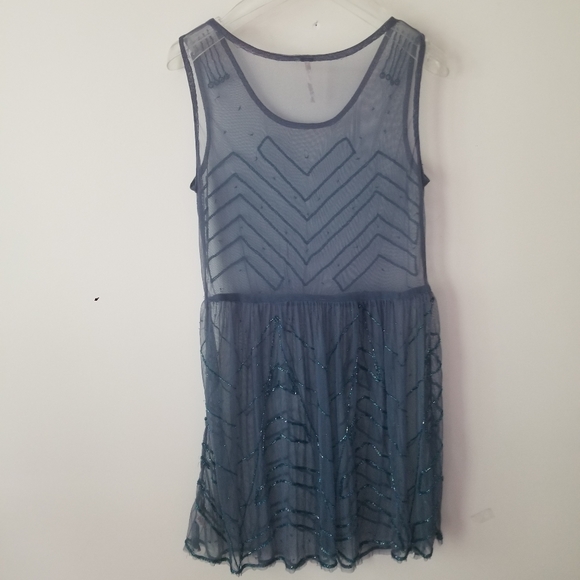 Free People dress embellished sheer sz XS - Picture 3 of 4
